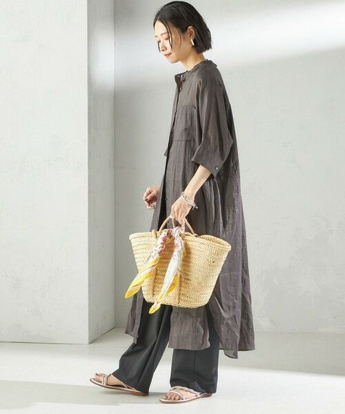 SHIPS / シップス ロング・マキシ丈ワンピース | 〈手洗い可能〉ラミー 4 スタンドカラー シャツ ワンピース | 詳細3