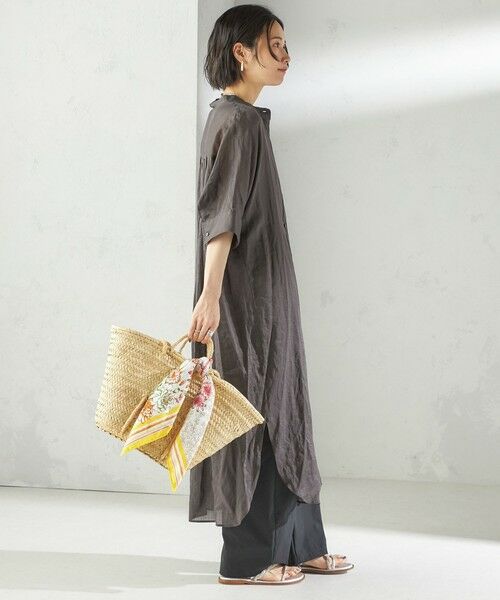 SHIPS / シップス ロング・マキシ丈ワンピース | 〈手洗い可能〉ラミー 4 スタンドカラー シャツ ワンピース | 詳細5