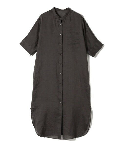 SHIPS / シップス ロング・マキシ丈ワンピース | 〈手洗い可能〉ラミー 4 スタンドカラー シャツ ワンピース | 詳細25