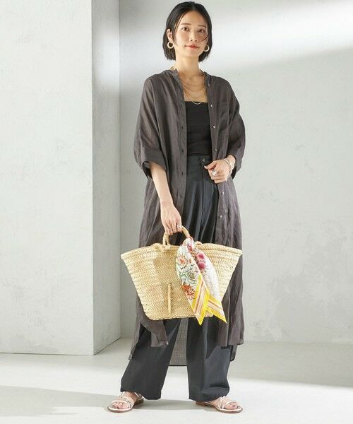 SHIPS / シップス ロング・マキシ丈ワンピース | 〈手洗い可能〉ラミー 4 スタンドカラー シャツ ワンピース | 詳細8