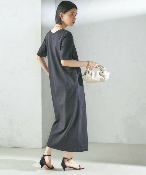 SHIPS / シップス ロング・マキシ丈ワンピース | 〈手洗い可能〉スーピマ ポンチ 2WAY ベーシック ジャージ ワンピース | 詳細5