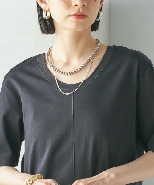 SHIPS / シップス ロング・マキシ丈ワンピース | 〈手洗い可能〉スーピマ ポンチ 2WAY ベーシック ジャージ ワンピース | 詳細7