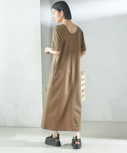 SHIPS / シップス ロング・マキシ丈ワンピース | 〈手洗い可能〉スーピマ ポンチ 2WAY ベーシック ジャージ ワンピース | 詳細14
