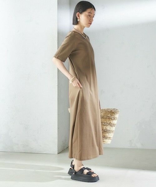 SHIPS / シップス ロング・マキシ丈ワンピース | 〈手洗い可能〉スーピマ ポンチ 2WAY ベーシック ジャージ ワンピース | 詳細15