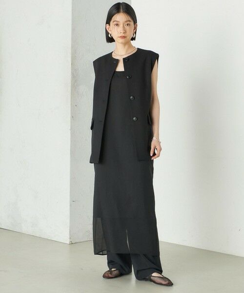 SHIPS / シップス ベスト | Wai＋:〈手洗い可能〉リネン ライク ベスト | 詳細1