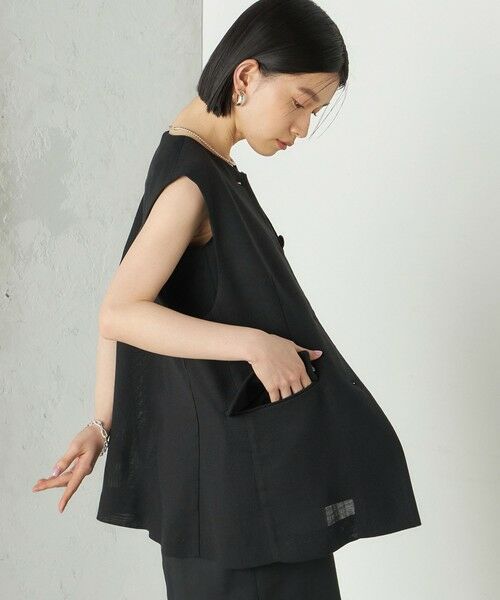 SHIPS / シップス ベスト | Wai＋:〈手洗い可能〉リネン ライク ベスト | 詳細10