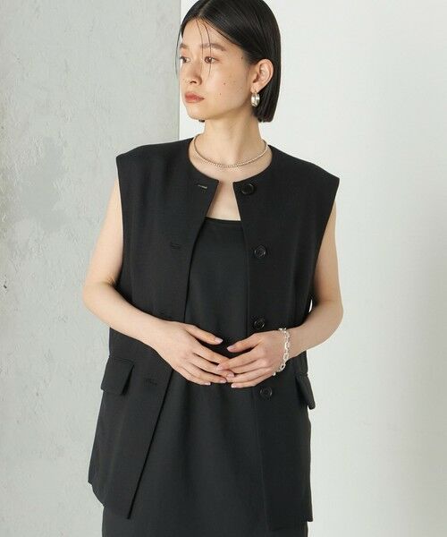 SHIPS / シップス ベスト | Wai＋:〈手洗い可能〉リネン ライク ベスト | 詳細11