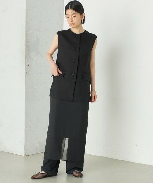 SHIPS / シップス ベスト | Wai＋:〈手洗い可能〉リネン ライク ベスト | 詳細12