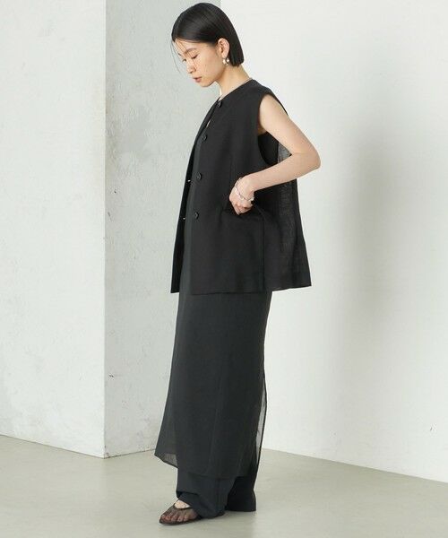 SHIPS / シップス ベスト | Wai＋:〈手洗い可能〉リネン ライク ベスト | 詳細2