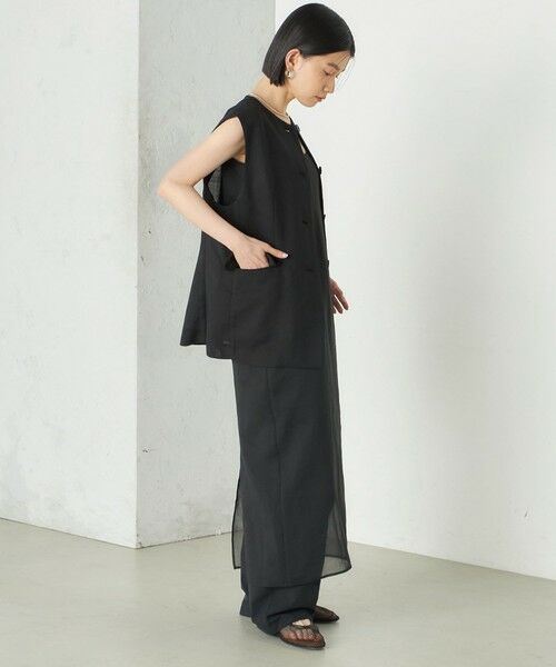 SHIPS / シップス ベスト | Wai＋:〈手洗い可能〉リネン ライク ベスト | 詳細4