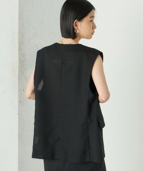 SHIPS / シップス ベスト | Wai＋:〈手洗い可能〉リネン ライク ベスト | 詳細9