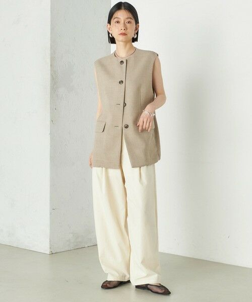 SHIPS / シップス ベスト | Wai＋:〈手洗い可能〉リネン ライク ベスト | 詳細18