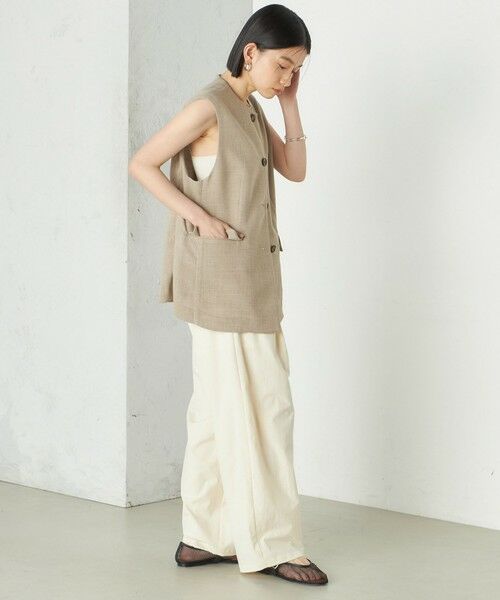 SHIPS / シップス ベスト | Wai＋:〈手洗い可能〉リネン ライク ベスト | 詳細21