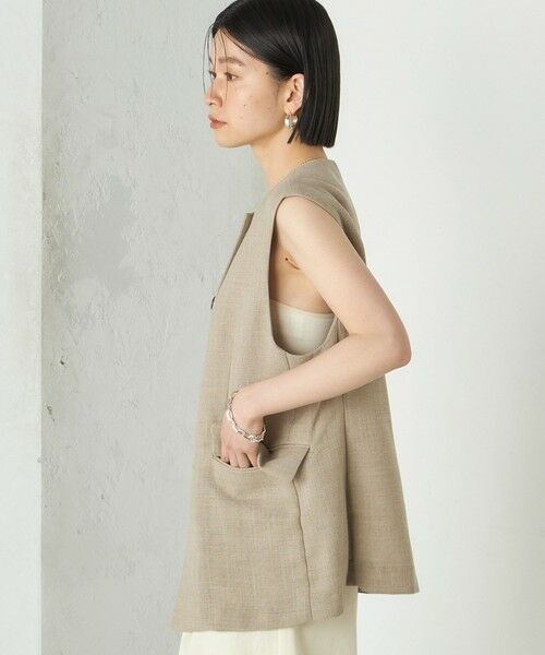 SHIPS / シップス ベスト | Wai＋:〈手洗い可能〉リネン ライク ベスト | 詳細24