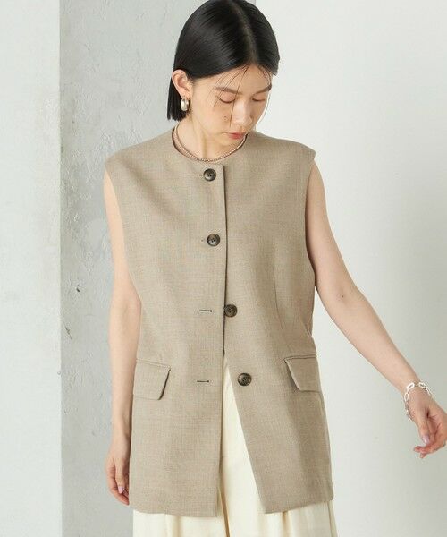 SHIPS / シップス ベスト | Wai＋:〈手洗い可能〉リネン ライク ベスト | 詳細27