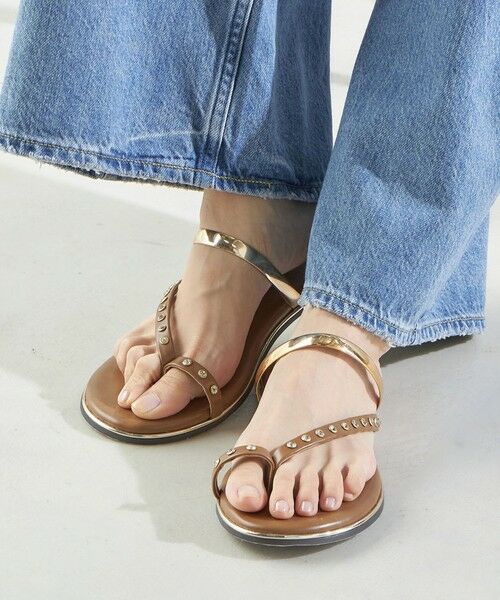 SHIPS / シップス サンダル | ビジュー フラット サンダル | 詳細21