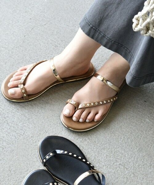 SHIPS / シップス サンダル | ビジュー フラット サンダル | 詳細29