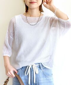 SHIPS / シップス ニット・セーター | 〈手洗い可能〉イタリアン シアー リネン プルオーバー