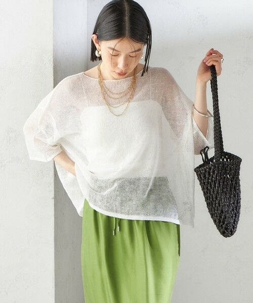 SHIPS / シップス ニット・セーター | 〈手洗い可能〉イタリアン シアー リネン プルオーバー | 詳細10