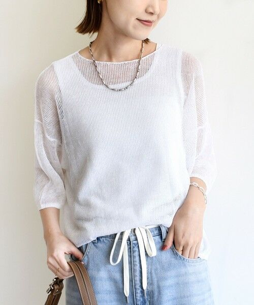 SHIPS / シップス ニット・セーター | 〈手洗い可能〉イタリアン シアー リネン プルオーバー | 詳細16