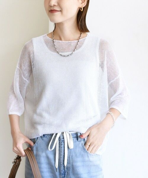 SHIPS / シップス ニット・セーター | 〈手洗い可能〉イタリアン シアー リネン プルオーバー | 詳細17