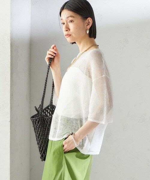 SHIPS / シップス ニット・セーター | 〈手洗い可能〉イタリアン シアー リネン プルオーバー | 詳細7