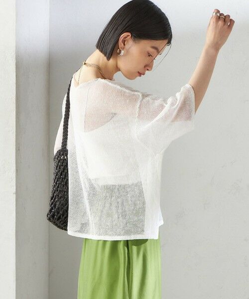 SHIPS / シップス ニット・セーター | 〈手洗い可能〉イタリアン シアー リネン プルオーバー | 詳細9