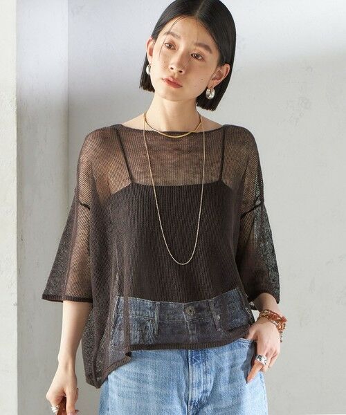 SHIPS / シップス ニット・セーター | 〈手洗い可能〉イタリアン シアー リネン プルオーバー | 詳細24