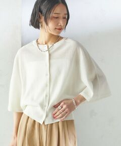 SHIPS / シップス カーディガン・ボレロ | 〈手洗い可能〉ホール ガーメント ケープ デザイン カーディガン