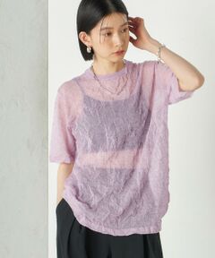 SHIPS / シップス ニット・セーター | Wai＋:〈手洗い可能〉クリンクル シアー ショート スリーブ プルオーバー