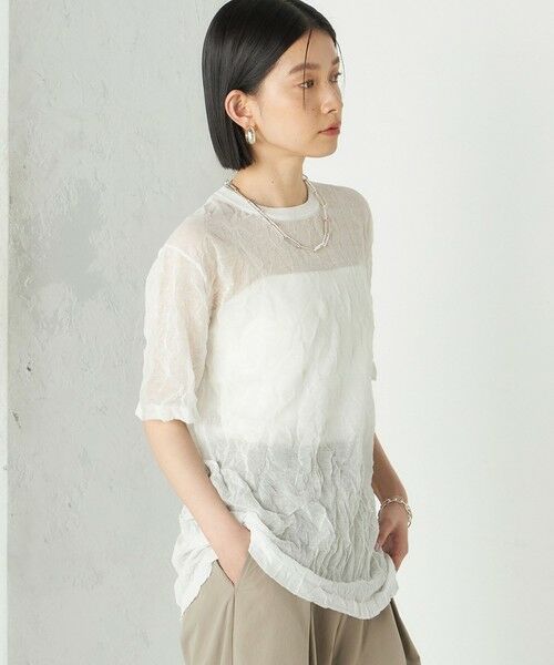 SHIPS / シップス ニット・セーター | Wai＋:〈手洗い可能〉クリンクル シアー ショート スリーブ プルオーバー | 詳細10