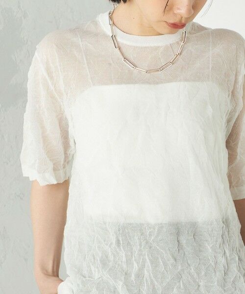 SHIPS / シップス ニット・セーター | Wai＋:〈手洗い可能〉クリンクル シアー ショート スリーブ プルオーバー | 詳細11