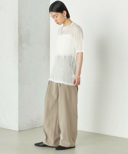 SHIPS / シップス ニット・セーター | Wai＋:〈手洗い可能〉クリンクル シアー ショート スリーブ プルオーバー | 詳細2