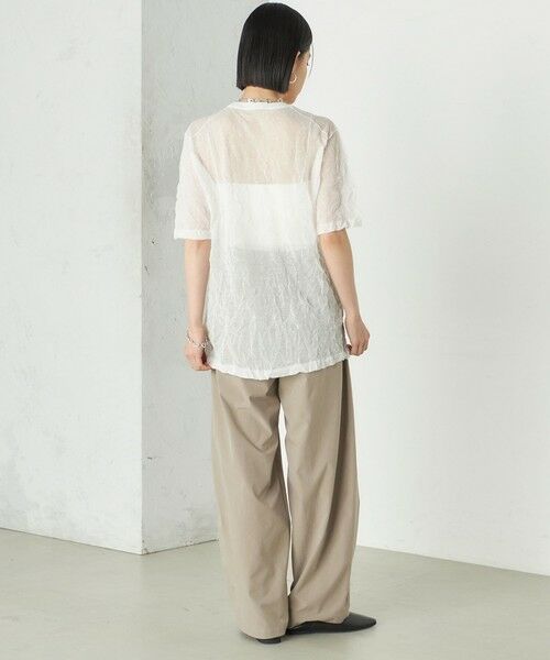 SHIPS / シップス ニット・セーター | Wai＋:〈手洗い可能〉クリンクル シアー ショート スリーブ プルオーバー | 詳細3