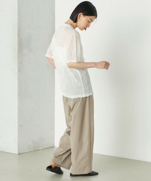 SHIPS / シップス ニット・セーター | Wai＋:〈手洗い可能〉クリンクル シアー ショート スリーブ プルオーバー | 詳細4