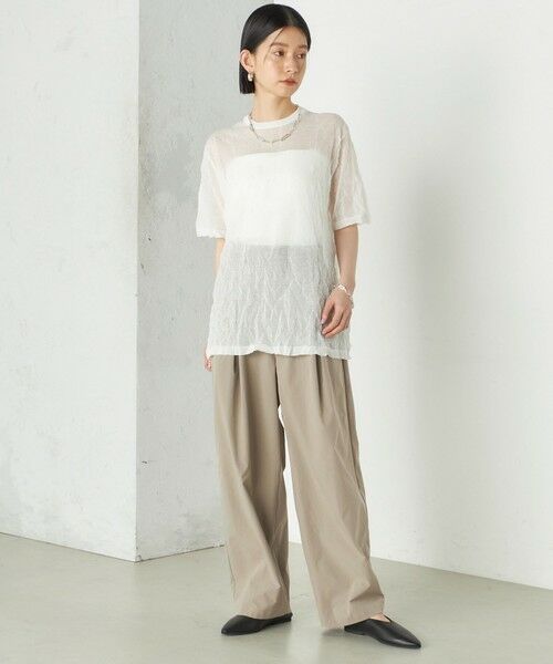 SHIPS / シップス ニット・セーター | Wai＋:〈手洗い可能〉クリンクル シアー ショート スリーブ プルオーバー | 詳細6