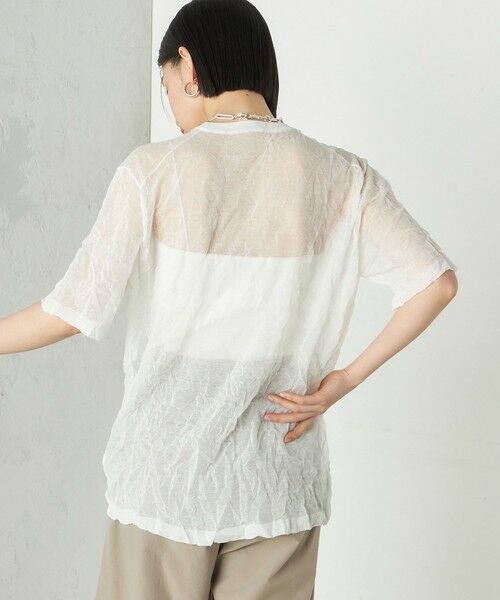 SHIPS / シップス ニット・セーター | Wai＋:〈手洗い可能〉クリンクル シアー ショート スリーブ プルオーバー | 詳細9