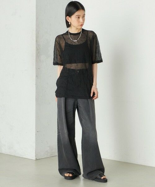 SHIPS / シップス ニット・セーター | Wai＋:〈手洗い可能〉クリンクル シアー ショート スリーブ プルオーバー | 詳細21