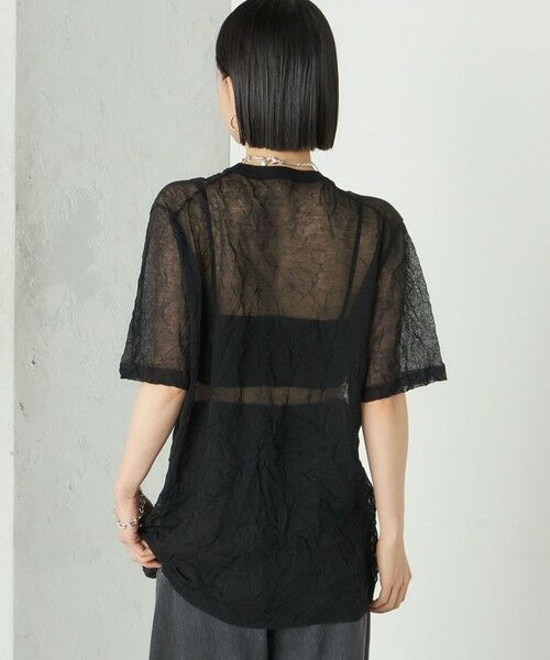 SHIPS / シップス ニット・セーター | Wai＋:〈手洗い可能〉クリンクル シアー ショート スリーブ プルオーバー | 詳細24