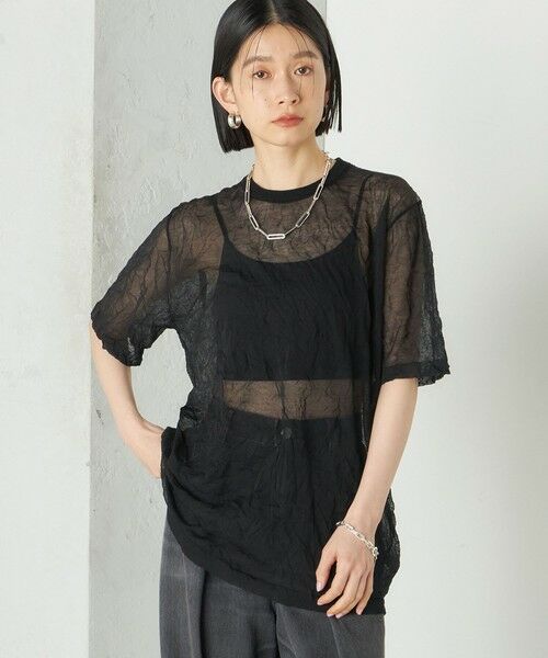 SHIPS / シップス ニット・セーター | Wai＋:〈手洗い可能〉クリンクル シアー ショート スリーブ プルオーバー | 詳細26