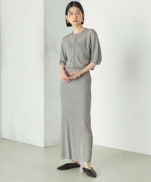 SHIPS / シップス カーディガン・ボレロ | Wai＋:ジャカード シアー ジップ カーディガン | 詳細1