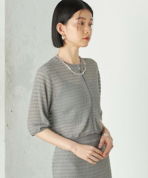 SHIPS / シップス カーディガン・ボレロ | Wai＋:ジャカード シアー ジップ カーディガン | 詳細11