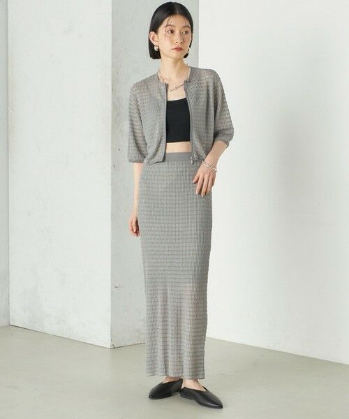 SHIPS / シップス カーディガン・ボレロ | Wai＋:ジャカード シアー ジップ カーディガン | 詳細13