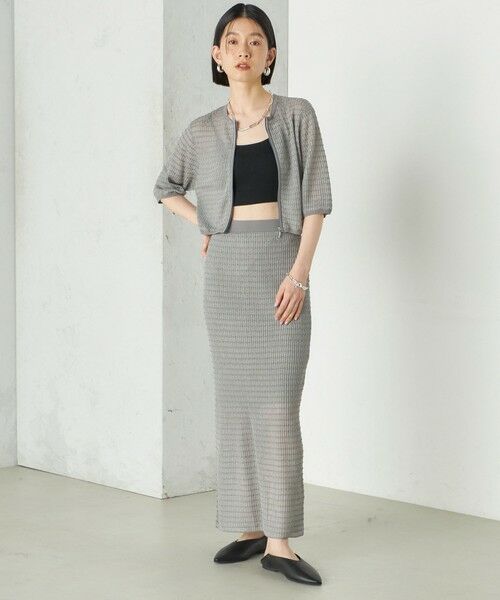 SHIPS / シップス カーディガン・ボレロ | Wai＋:ジャカード シアー ジップ カーディガン | 詳細14