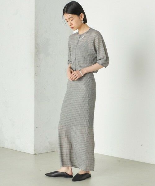 SHIPS / シップス カーディガン・ボレロ | Wai＋:ジャカード シアー ジップ カーディガン | 詳細2