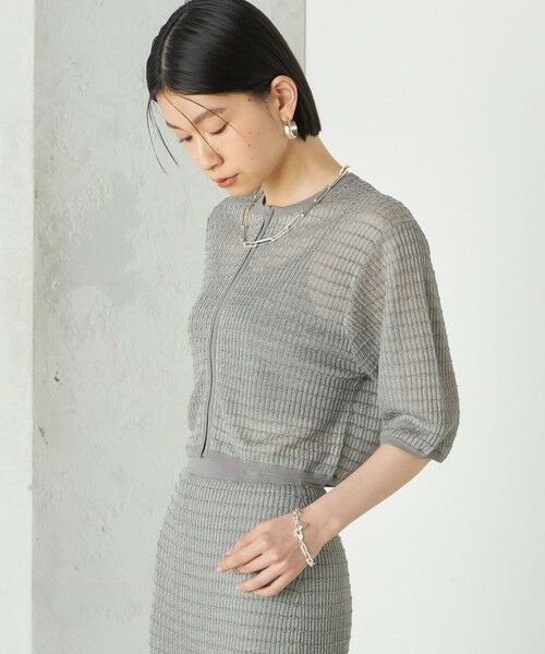 SHIPS / シップス カーディガン・ボレロ | Wai＋:ジャカード シアー ジップ カーディガン | 詳細9