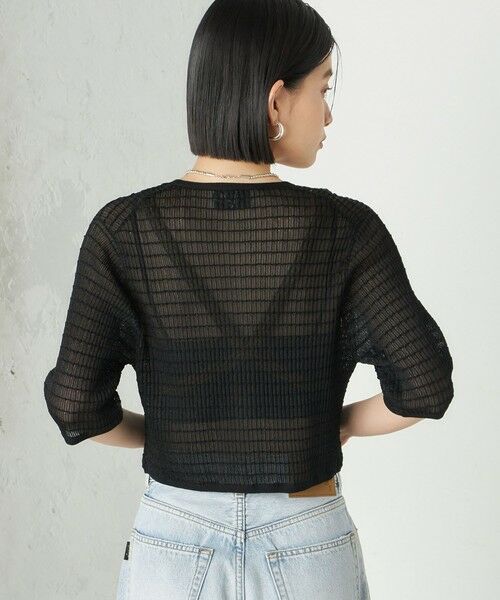 SHIPS / シップス カーディガン・ボレロ | Wai＋:ジャカード シアー ジップ カーディガン | 詳細30
