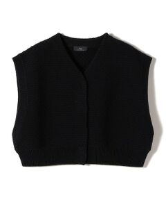 SHIPS / シップス ベスト | SHIPS Primary Navy Label:〈手洗い可能〉クロップド ニット ベスト