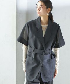 SHIPS / シップス テーラードジャケット | 【SHIPS別注】APUPIL:〈洗濯機可能〉シアー 半袖 ジャケット