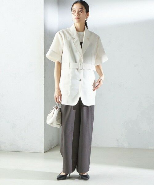 SHIPS / シップス テーラードジャケット | 【SHIPS別注】APUPIL:〈洗濯機可能〉シアー 半袖 ジャケット | 詳細1